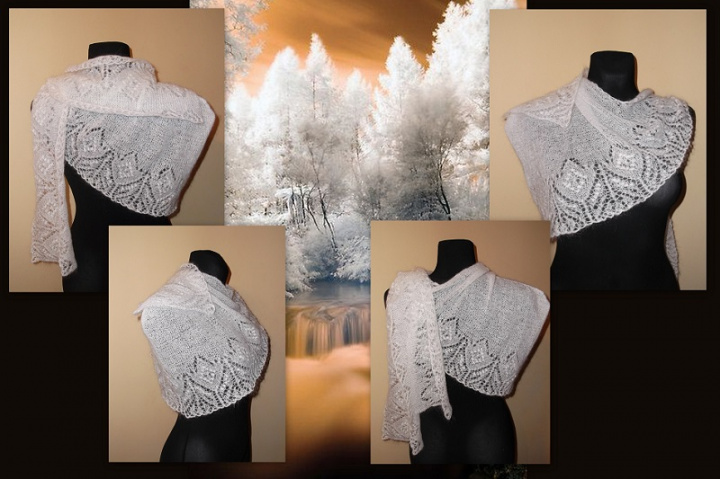 Scarf with hood ,, Frost " picture no. 3