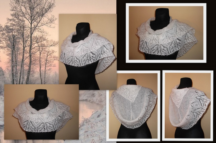 Scarf with hood ,, Frost " picture no. 2