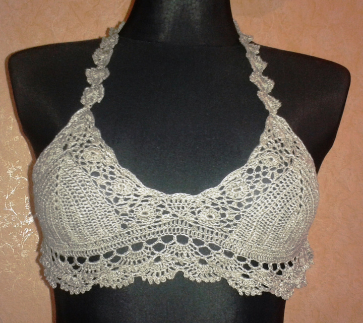 Crochet bra top for summer • artist Knitfinity • Handmade other clothing  ideas made by Needlework