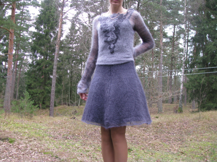 Hand knitted suit 
