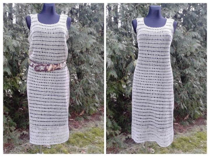 Simple flax linen dress