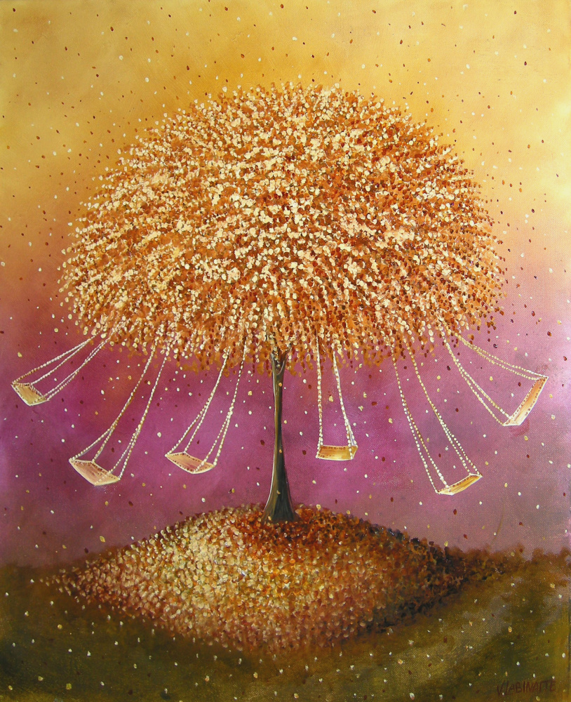 Amber swings 50x60, oil in canvas.