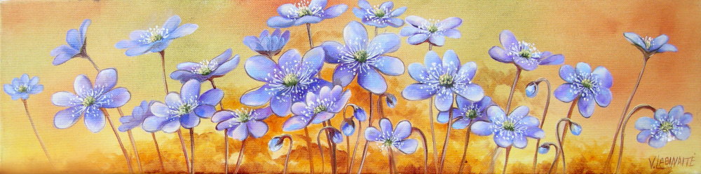 violets 35x30, oil painting