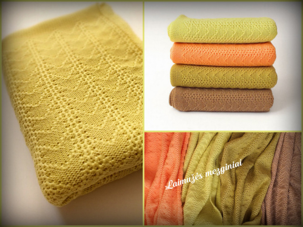 Merino wool knit blanket 