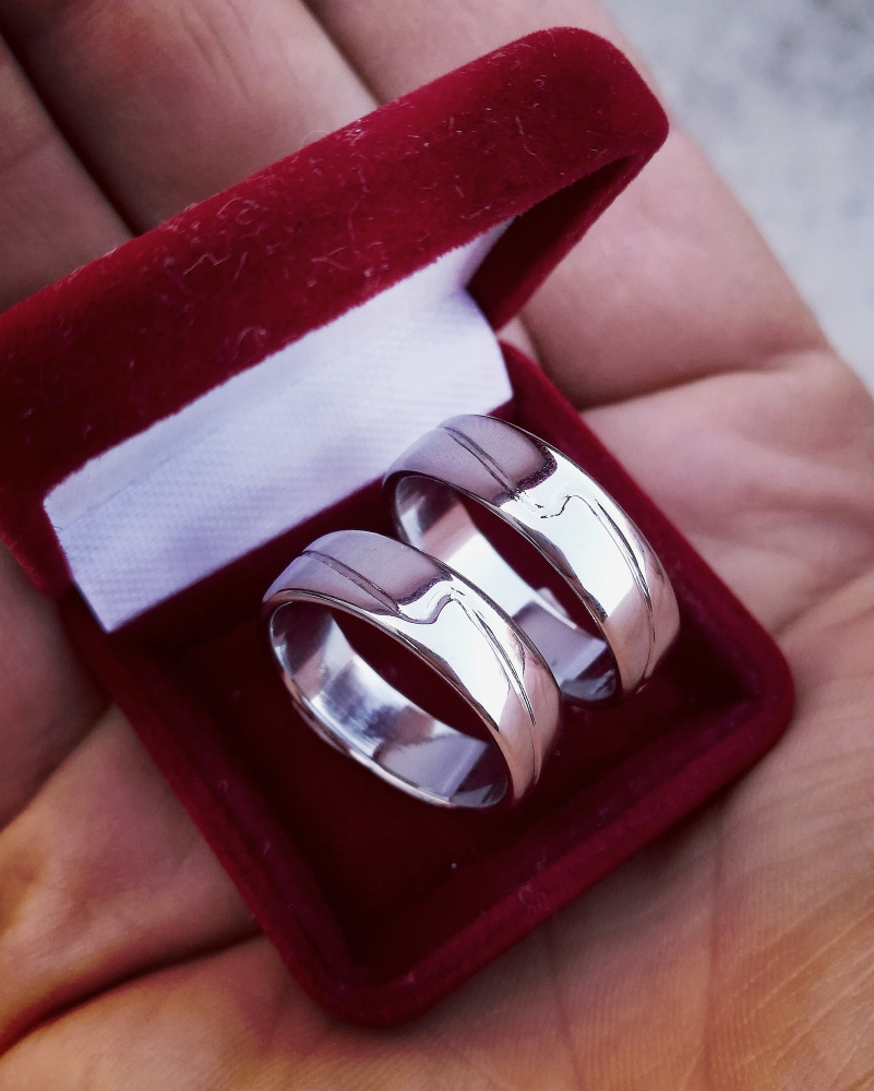 Stainless steel rings, for weddings