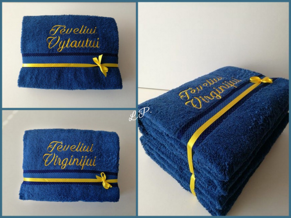 siuvinėti rankšluoščiai tėčiams ...