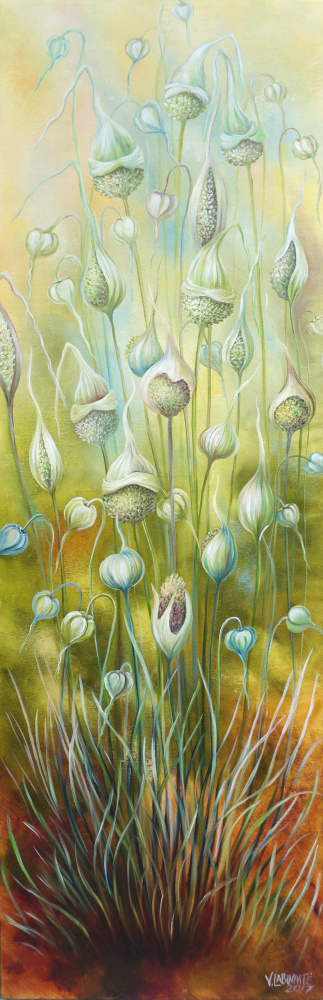 Garlic fiesta 120x40, oil / canvas.