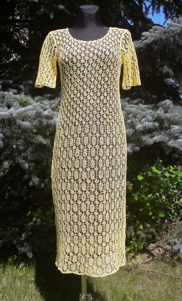 Lace linen/falx dress