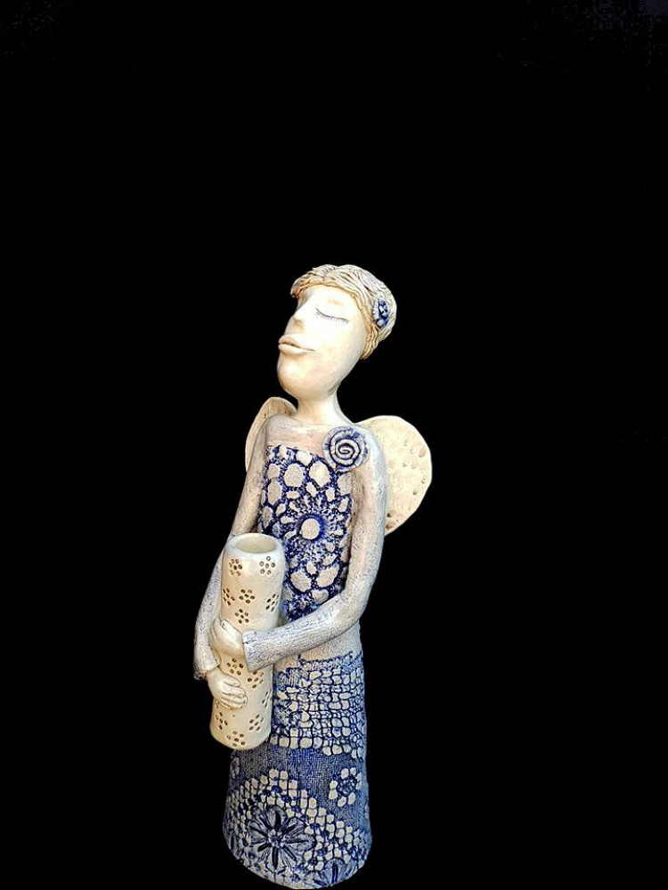 Angel "Blue Rose with a vase"