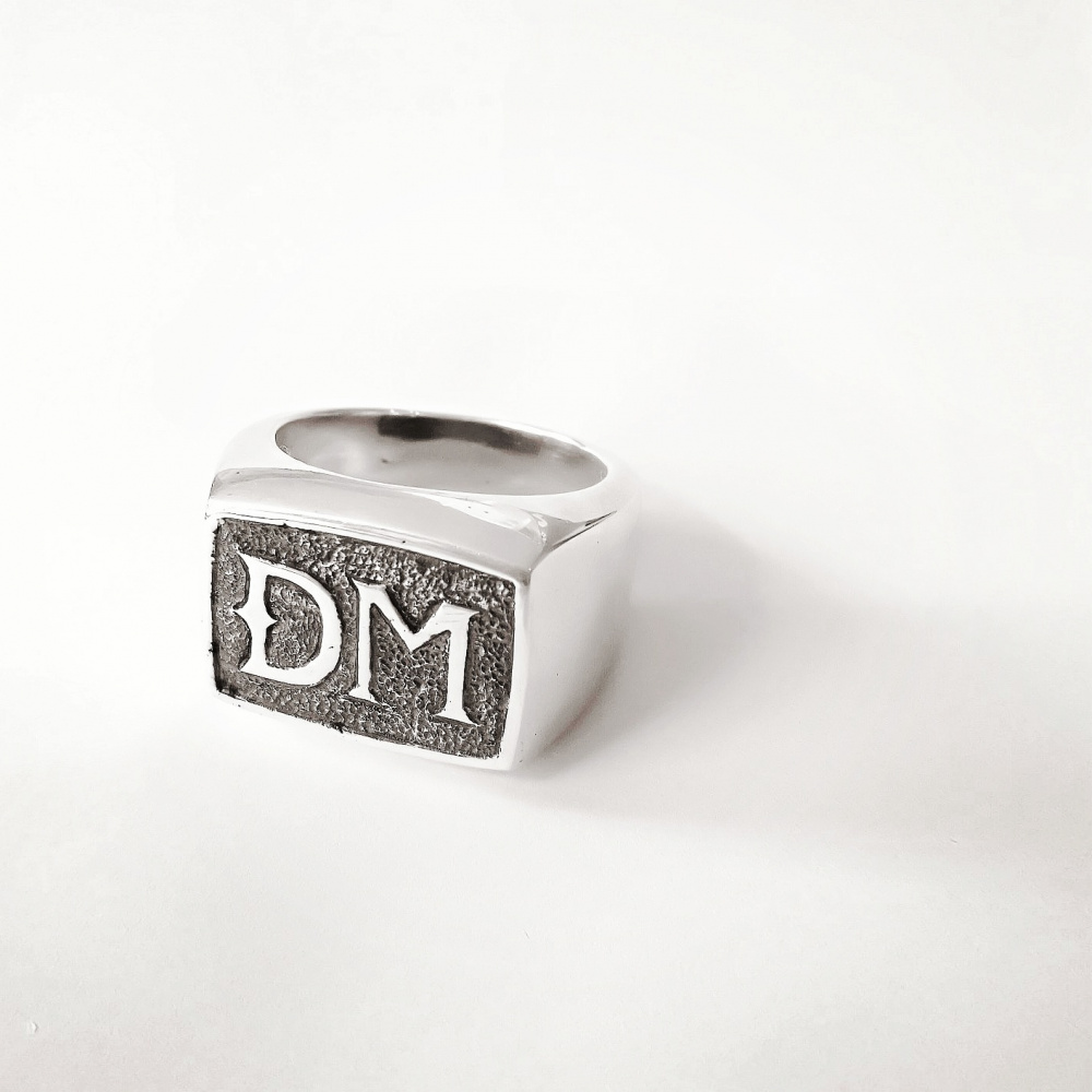 Ring of silver. Depeche Mode initials