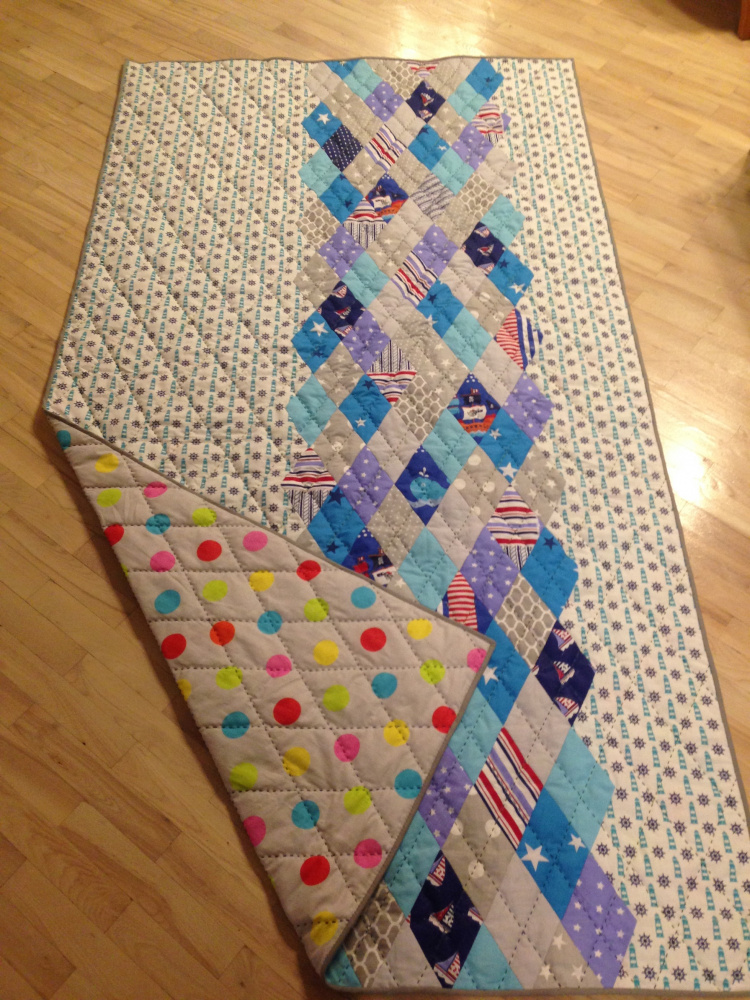 Handmade quilt for a boy