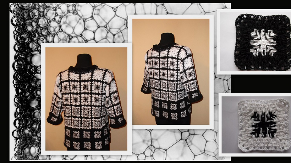 Jacket ,,Black - White Square" picture no. 2