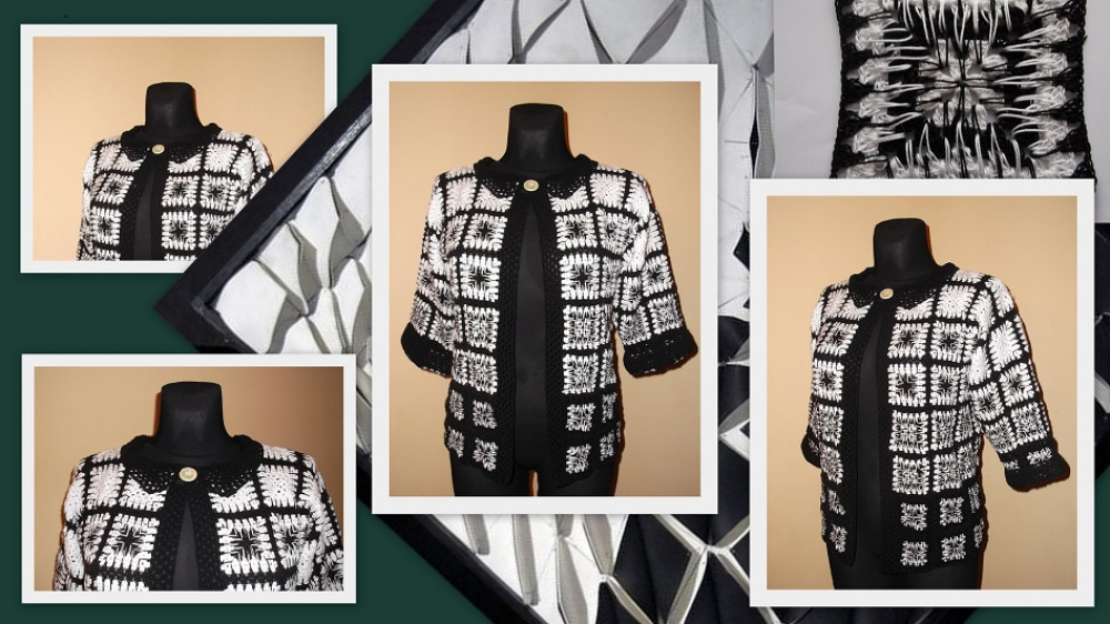 Jacket ,,Black - White Square"