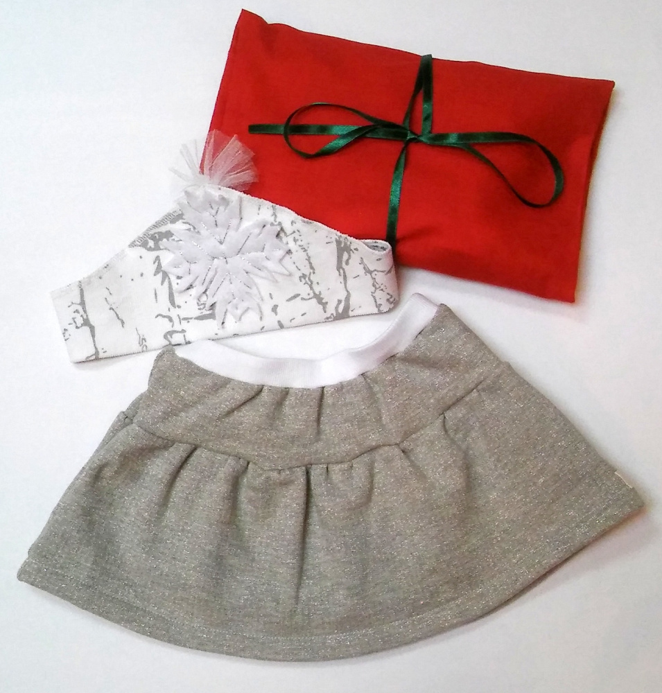 Set of skirt ant snowflake crown