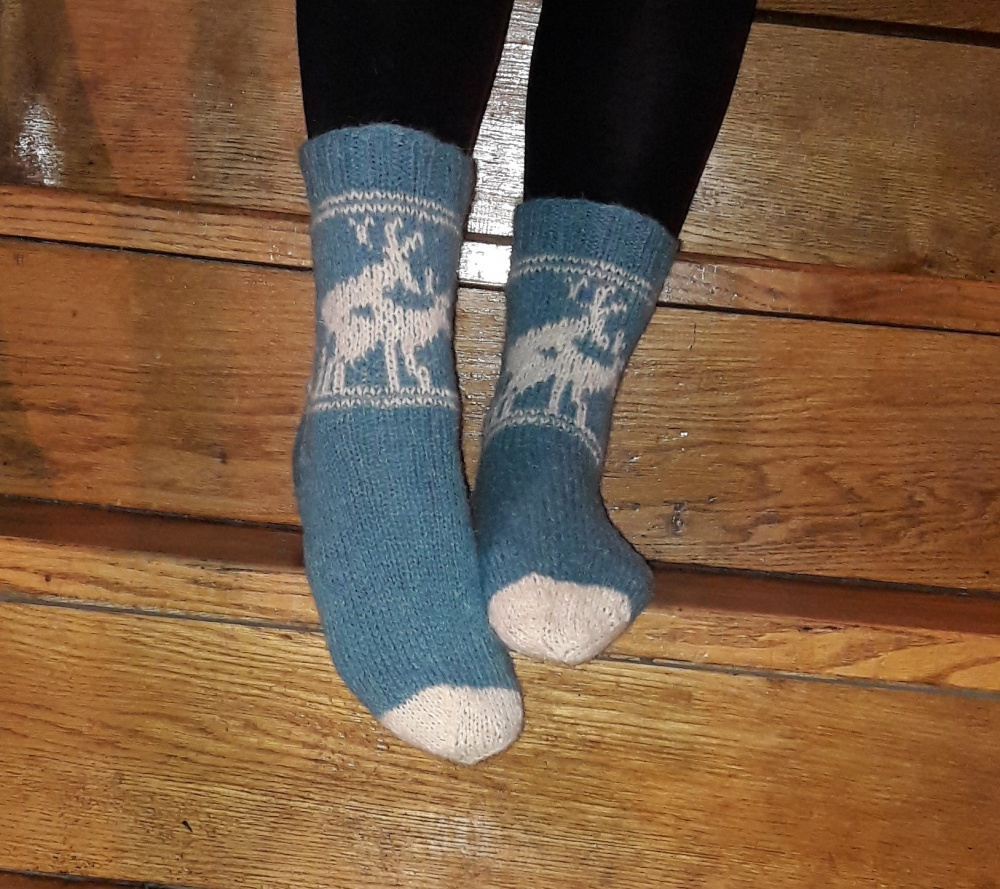 Socks "Fornicating Deer"