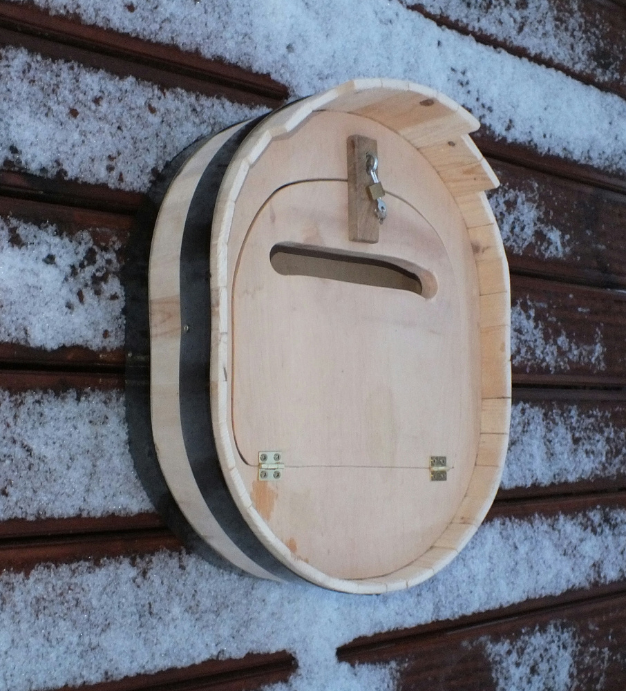 Handmade wooden mailbox