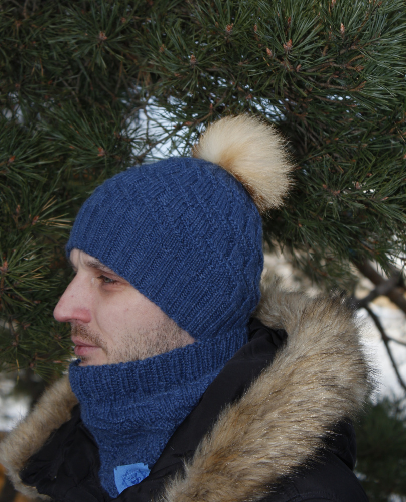 Men's Knitted Hat and cowl picture no. 2