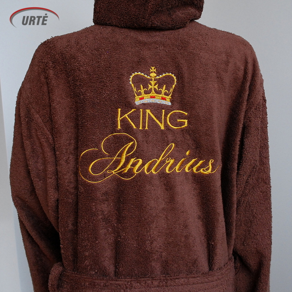 Siuvinėtas vardinis chalatas - Karaliui - King
