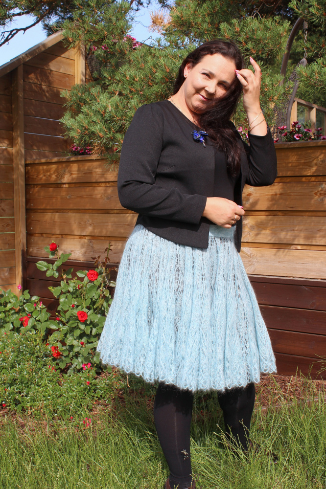 Blue Mohair skirt