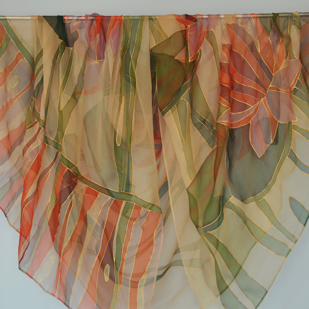 Water Lilly - chiffon scarf picture no. 2