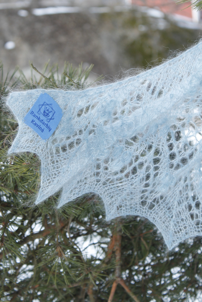 Blue Mohair shawl picture no. 3