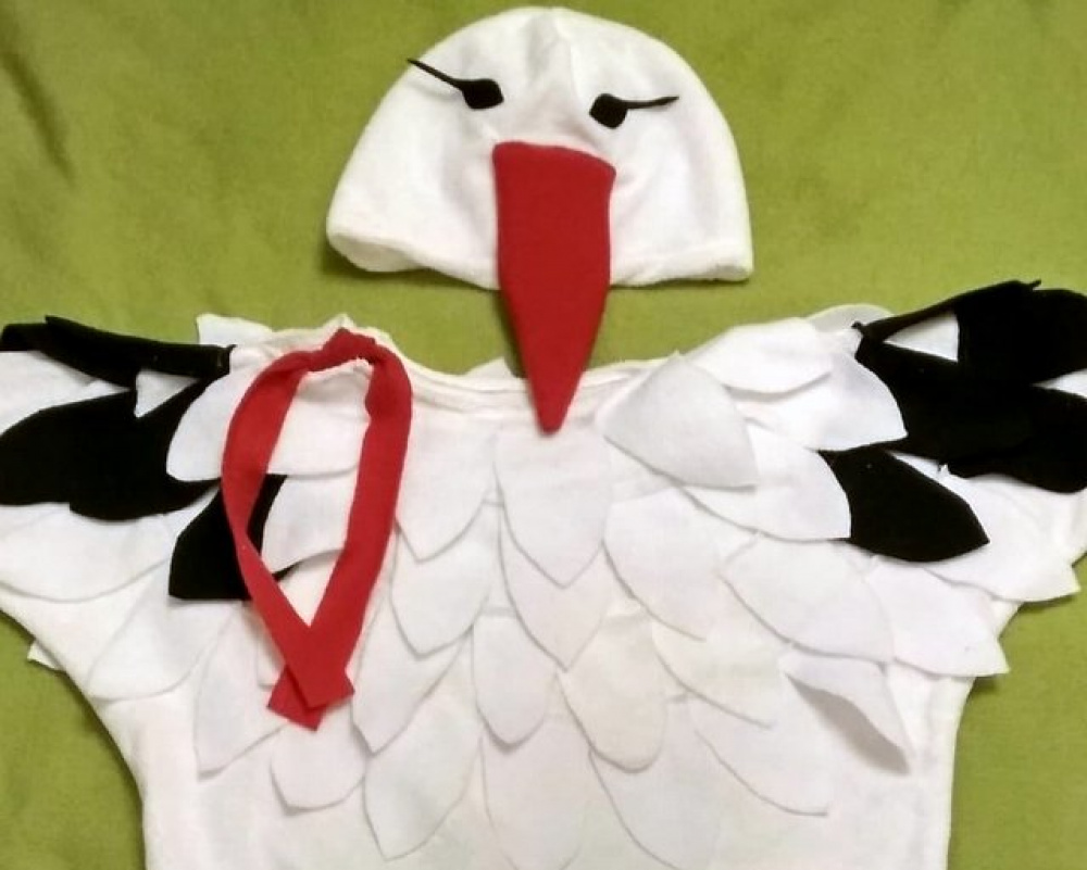 Stork Carnival Costume for kids