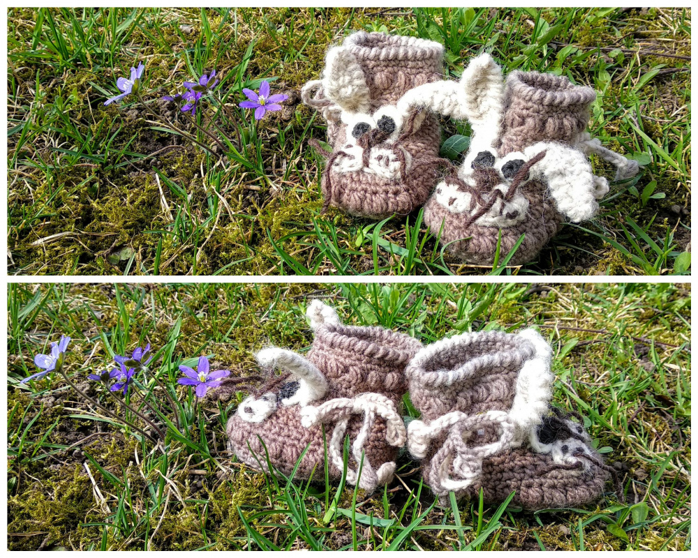 Crochet baby shoes RABBIT