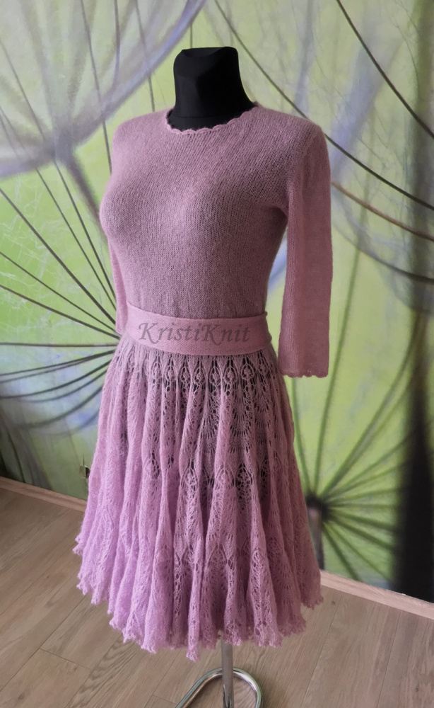 megzta vestuvinė suknelė "Pink"