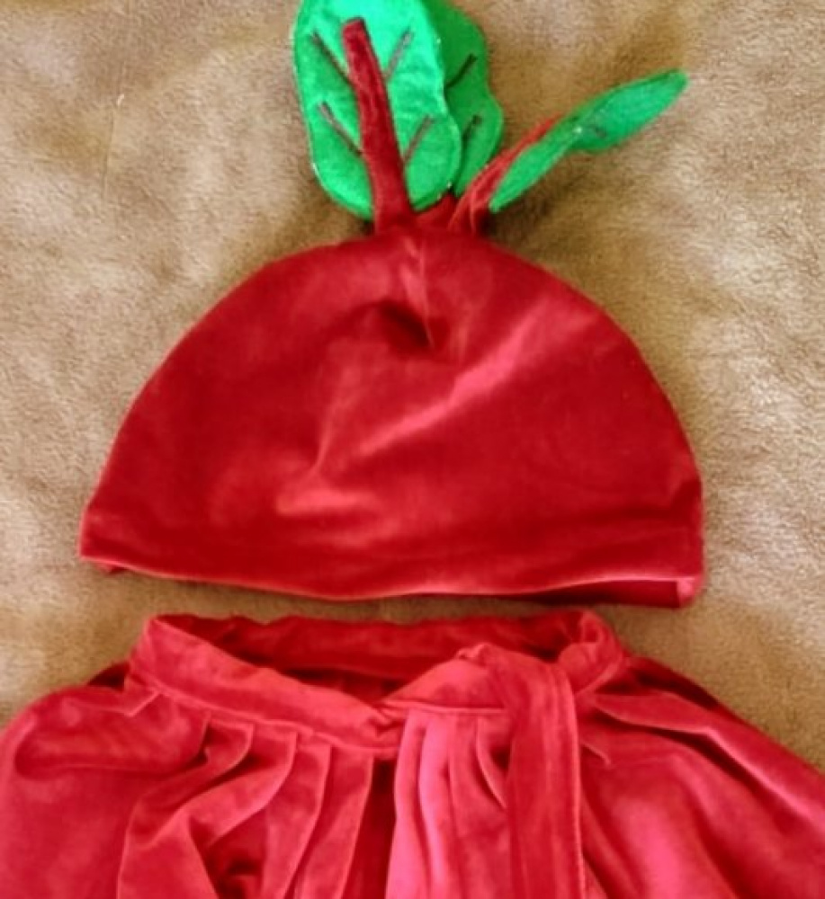 Beetroot, radish carnival costume for kids