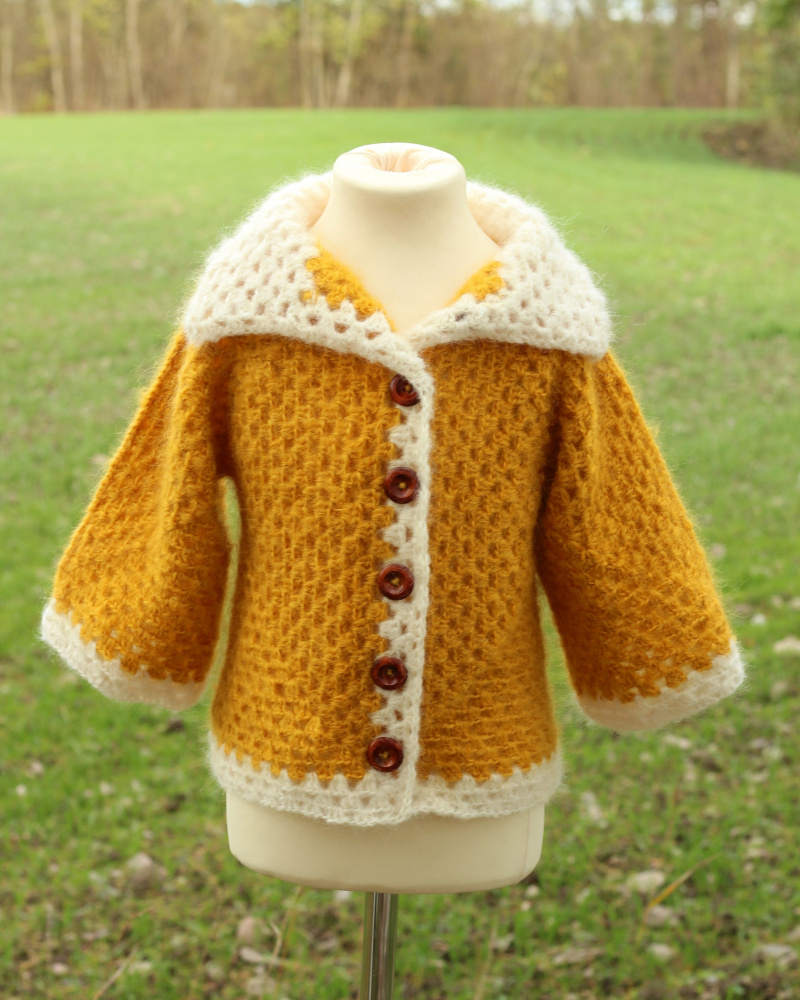 Crochet girl cardigan