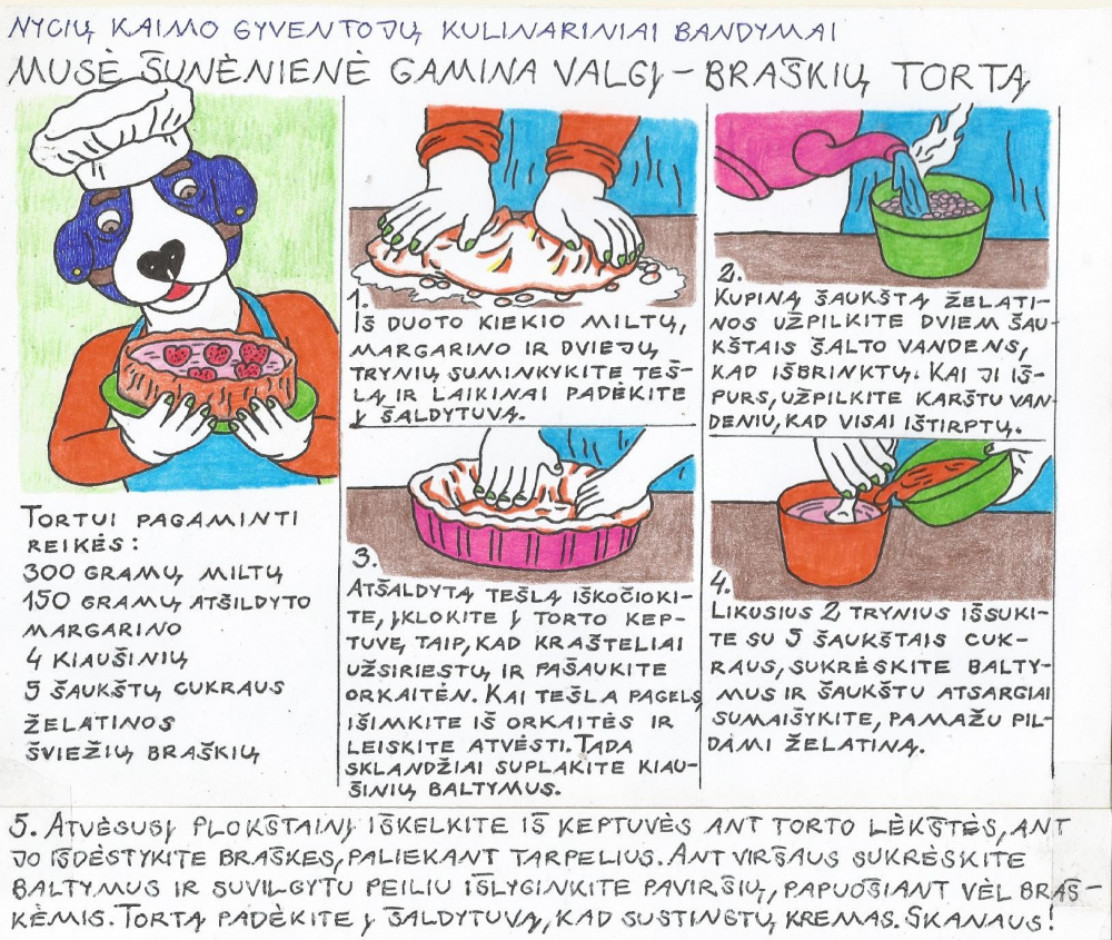 Nycių kaimo gyventojų kulinariniai bandymai - Musė Šunėnienė gamina valgį