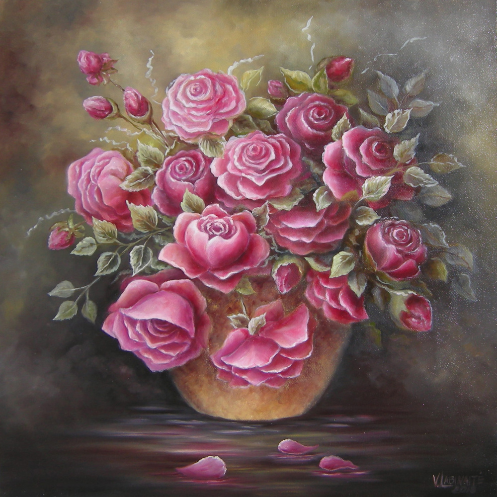 Rozes 50x50, al.drobe,paruostas kabinti