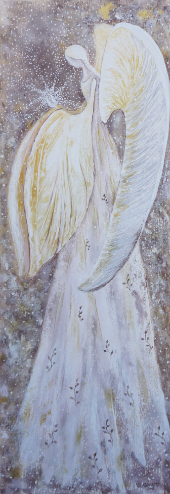 Baltas angelas 35x100