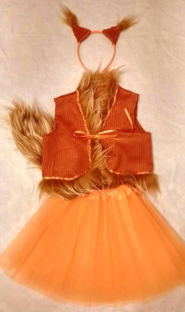 Squirrel carnival costume for a girl