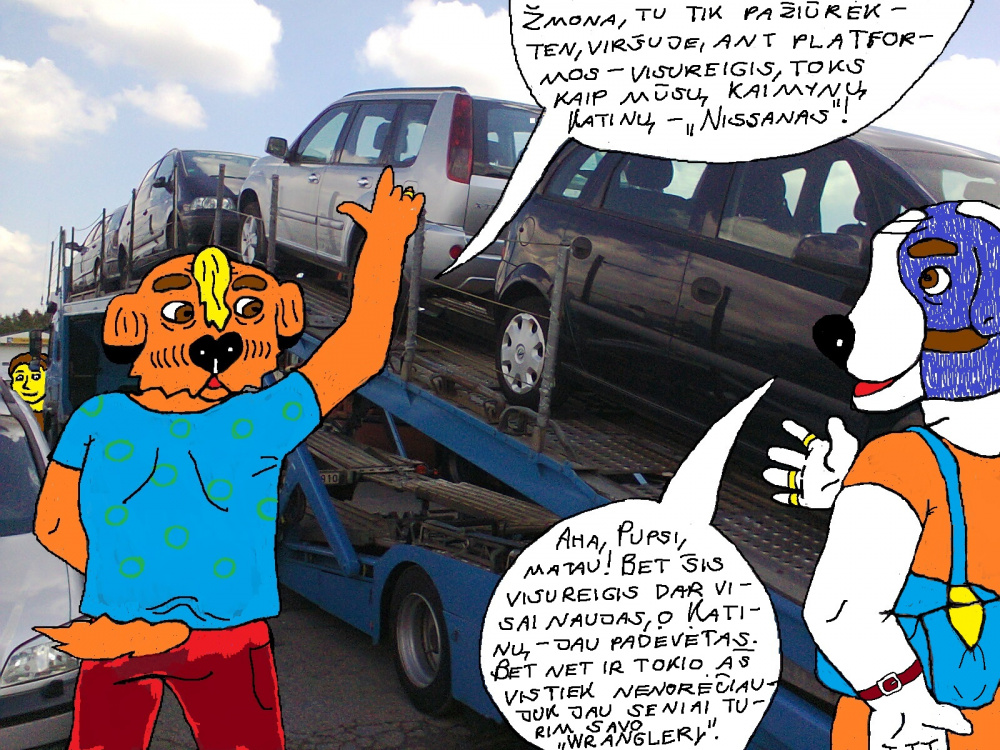 Kai Šunėnai lankėsi Panevėžio miesto automobilių turguje