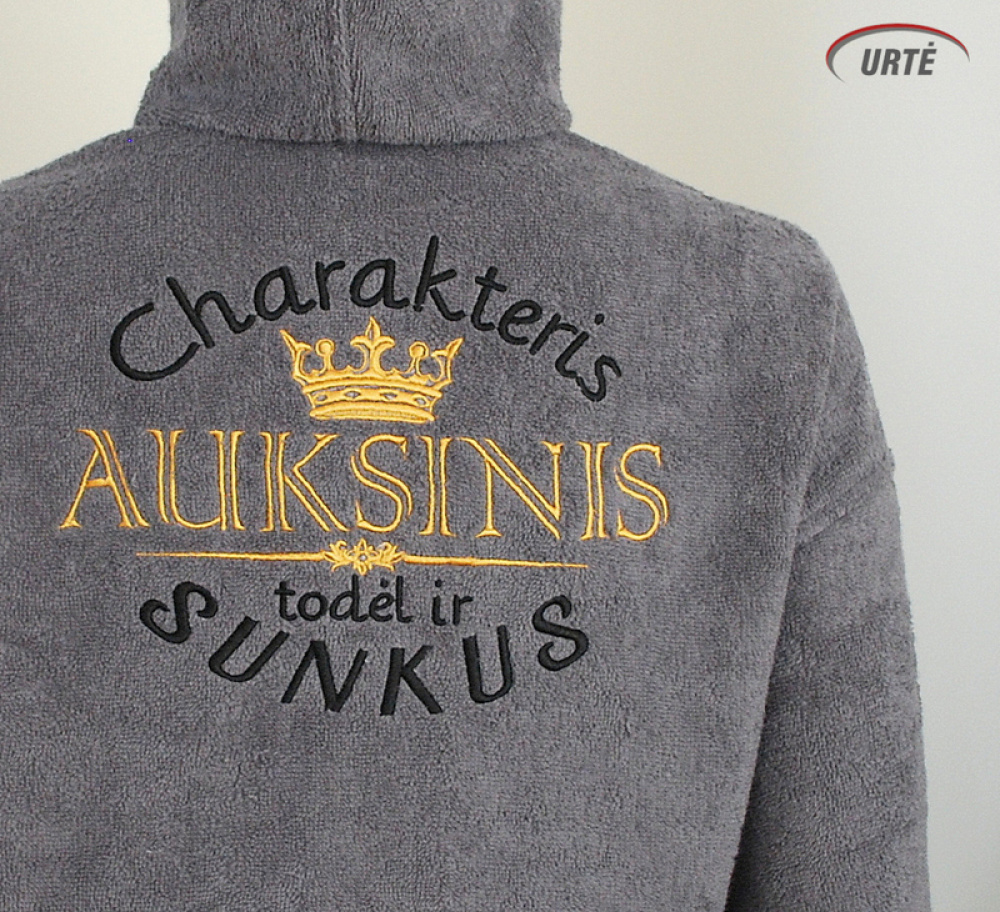 Siuvinėtas chalatas - Auksinis charakteris