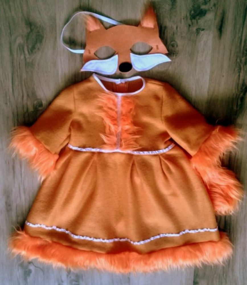 Fox Carnival Costume for Girl + -104 -110 cm