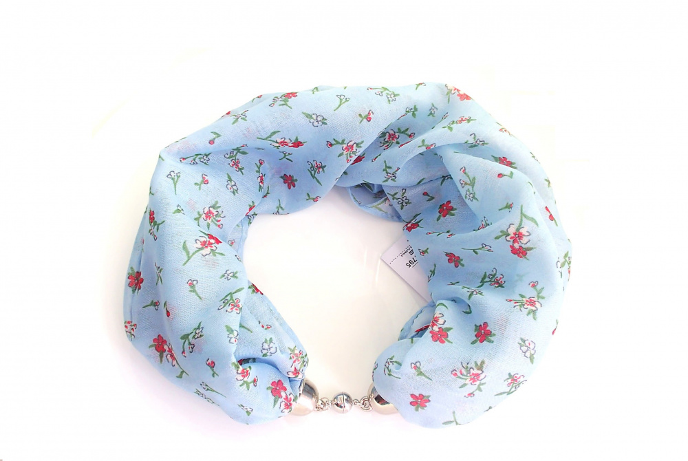 Kids scarf "Botanic. Blue"
