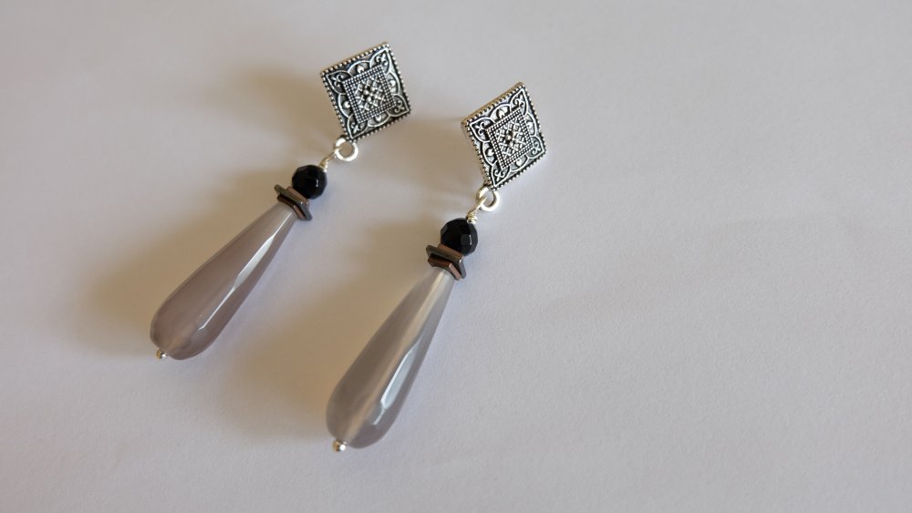 Earrings - Fall Agate Drops .....