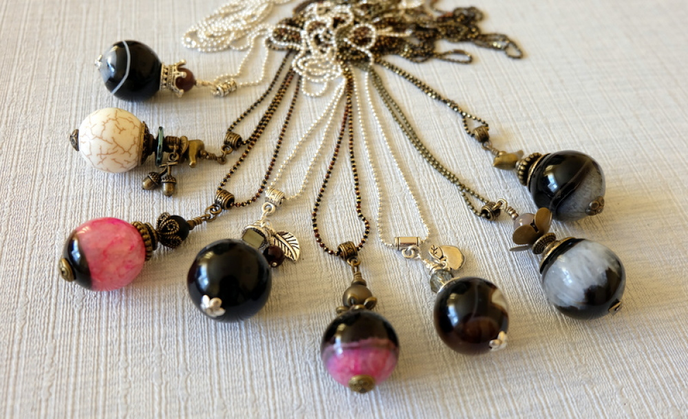  "Autumn Bouquet" - minimalist necklaces