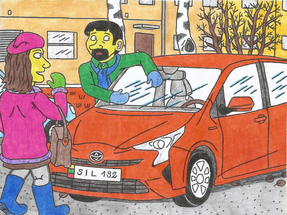 Kupkinukas ir jo žmona pirko sau naują lengvąjį automobilį