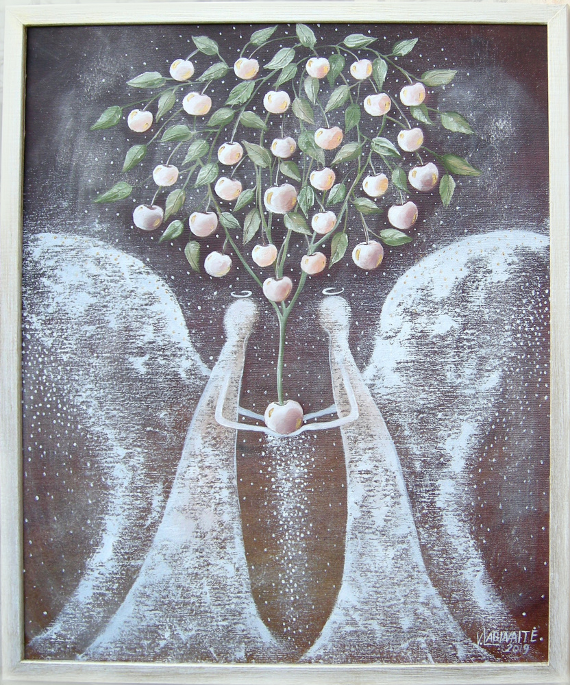 Angelų sodas III 50x60, al.drobė