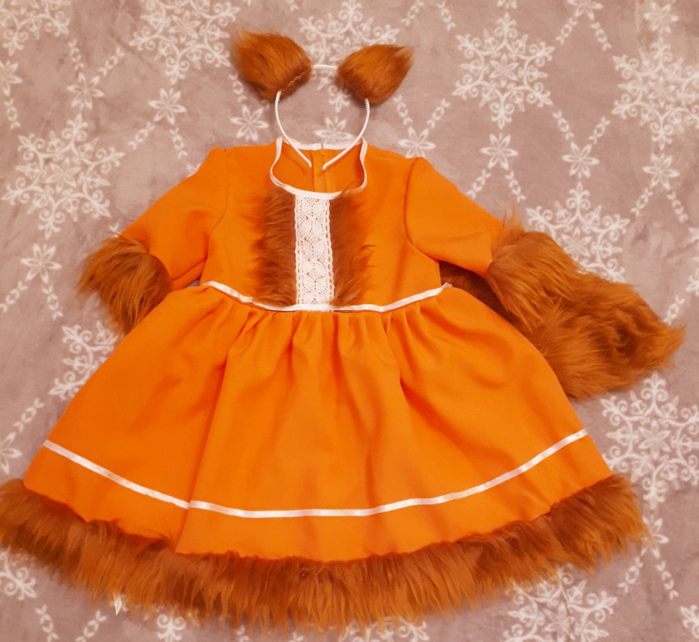 Fox, squirrel carnival costume for girls