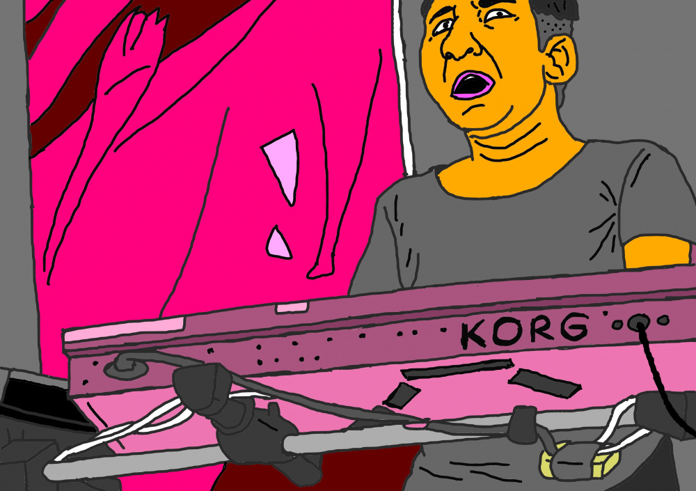 Michael Simon iš grupės "Scooter", gyvo koncerto metu