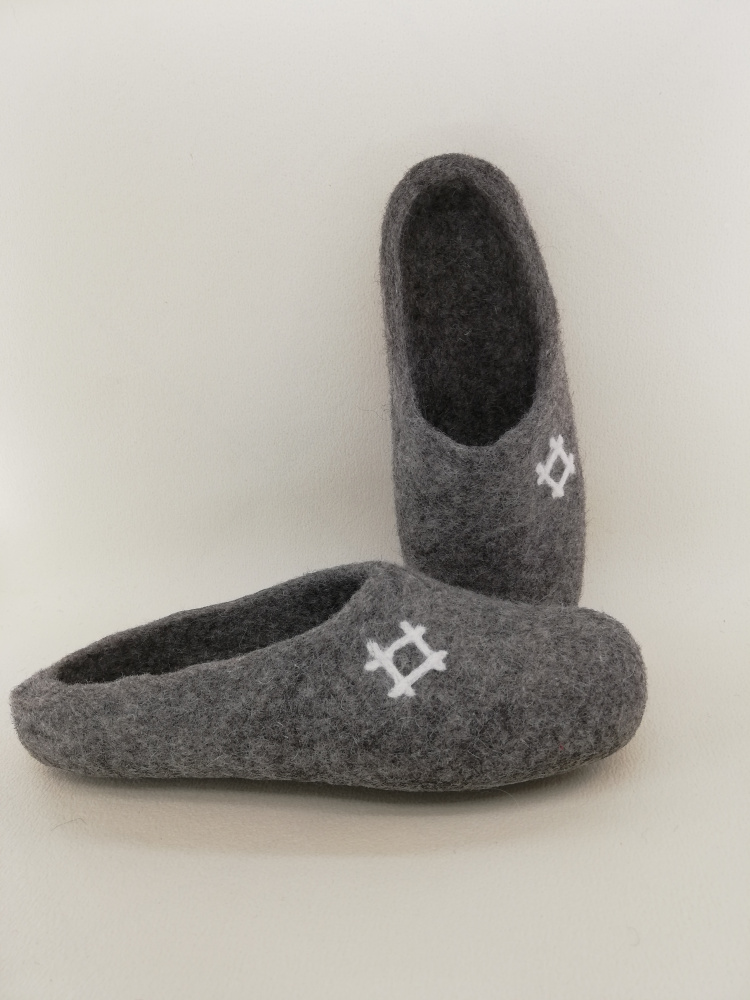 Gray 38 size slippers