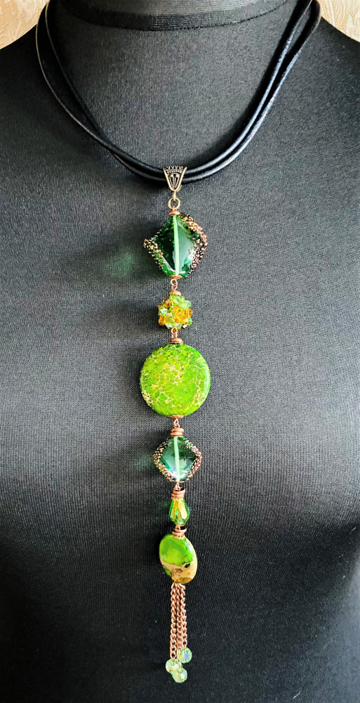 GP-1059 Jaspio akmens vėrinys