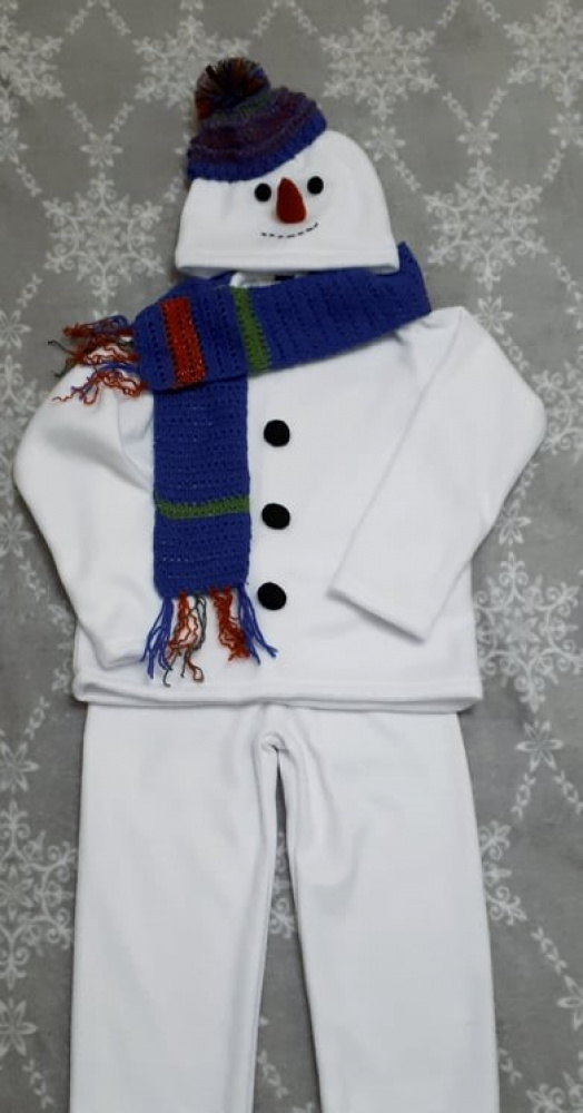 Snow man carnival costume for kids