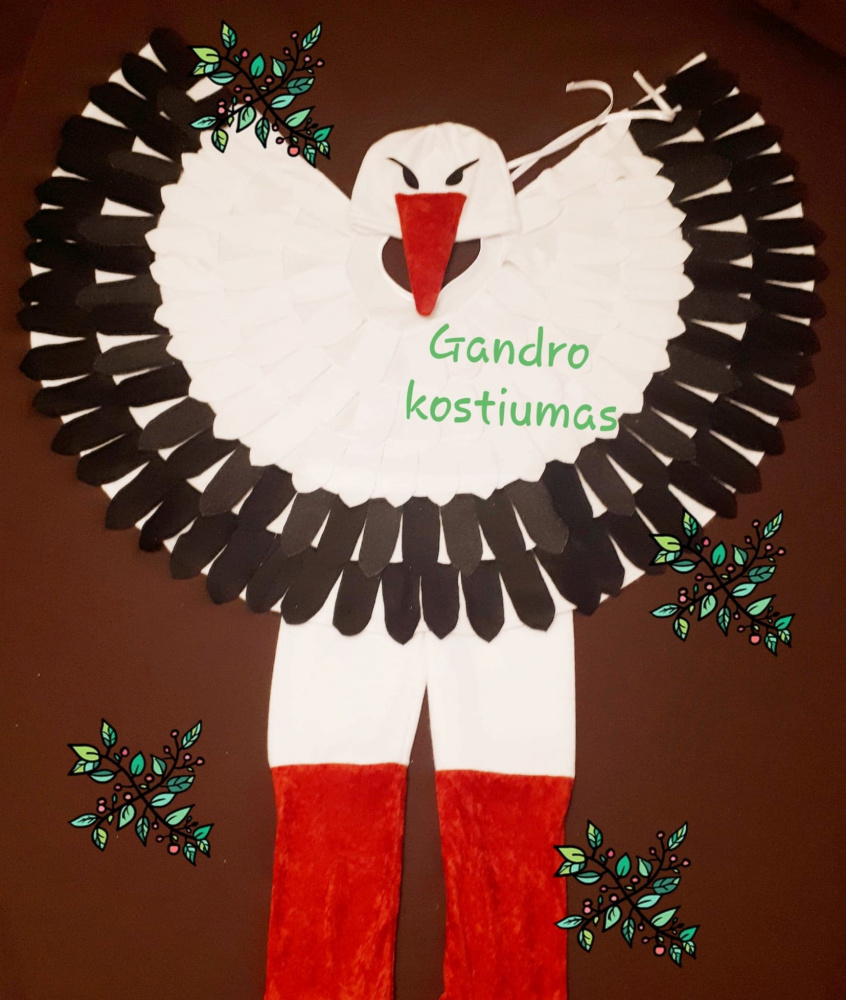 Stork carnival costume for kids