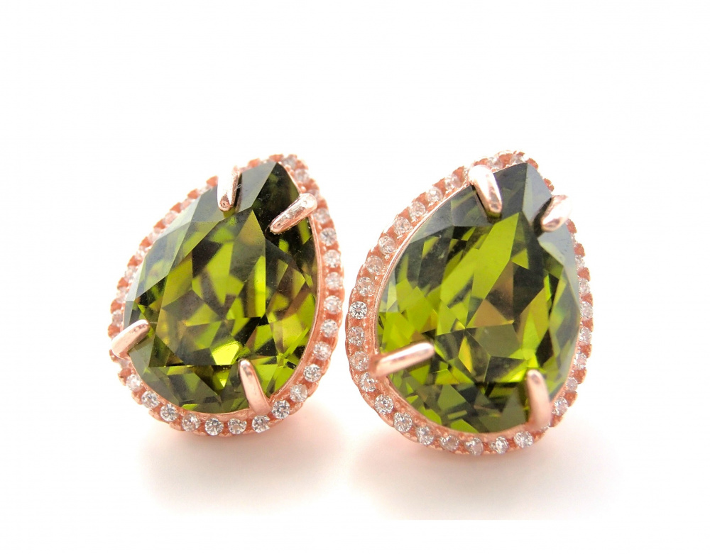 Swarovski Pear Olivine