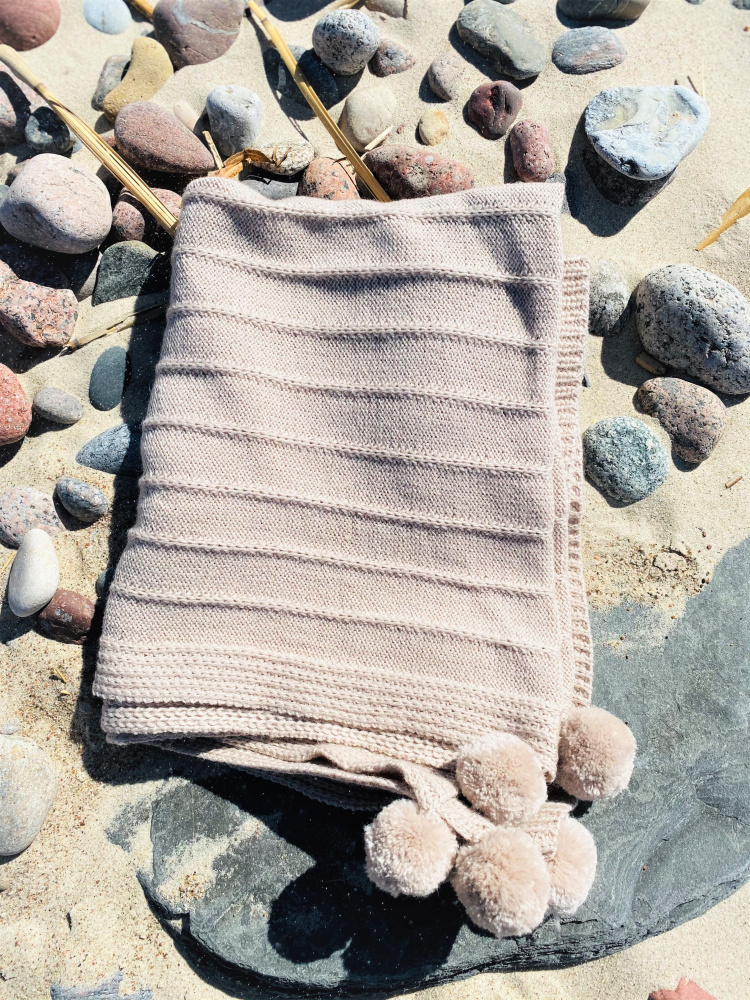 GP-1260 Merino vilnos pledukas smėlio spalvos